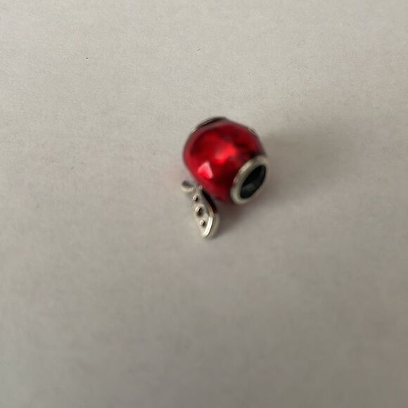 S925 RED APPLE CHARM - Picture 2 of 4